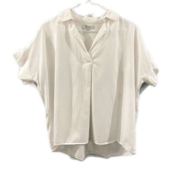 Madewell Park Popover Shirt - White S - Picture 4 of 7